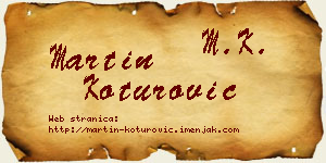Martin Koturović vizit kartica